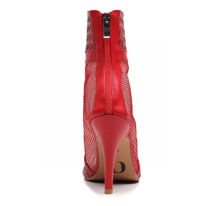 Jezabel - Red Vegan Leather - Street Sole