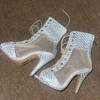 Jezika - White Metallic Snake - Street Sole