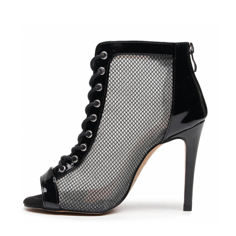 Jezmina - Black Vegan Patent - Street Sole