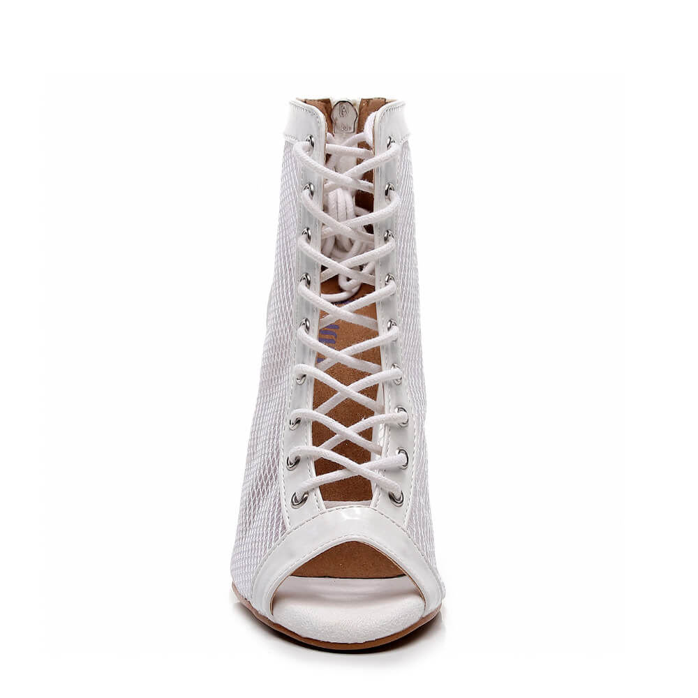 Jezmina - White Vegan Patent - Street Sole