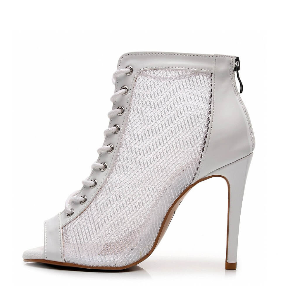 Jezmina - White Vegan Patent - Street Sole