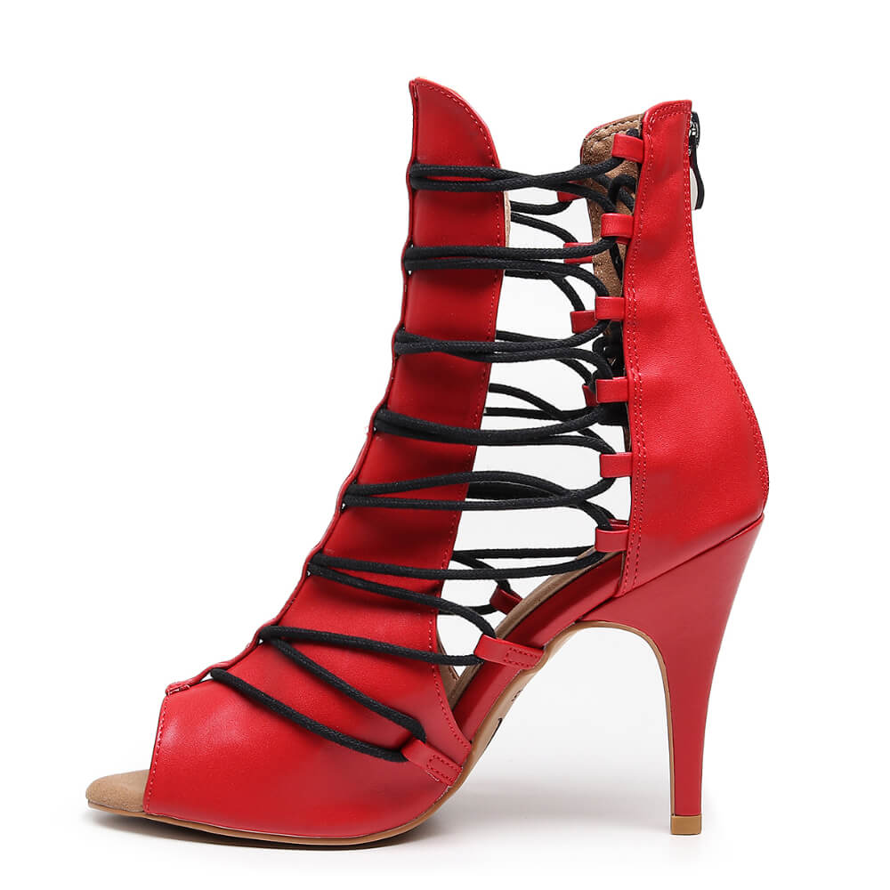 Karma - Red Vegan Leather Black Laces - Street Sole