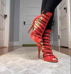 Karma - Red Vegan Leather Black Laces - Street Sole