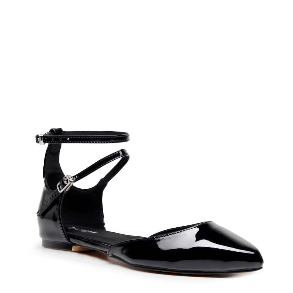 Keeley - Black Vegan Patent - Street Sole