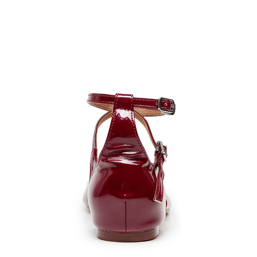 Keeley - Burgundy Vegan Patent - Street Sole
