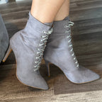 Khadija - Grey Vegan Suede - Street Sole