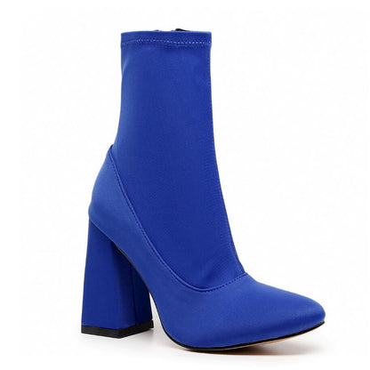 La Gogo Ankle Boot - Blue Lycra - Street Sole