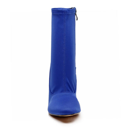 La Gogo Ankle Boot - Blue Lycra - Rubber Sole