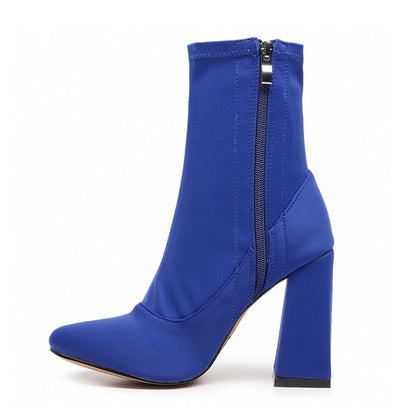 La Gogo Ankle Boot - Blue Lycra - Street Sole