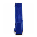 La Gogo Ankle Boot - Blue Lycra - Rubber Sole