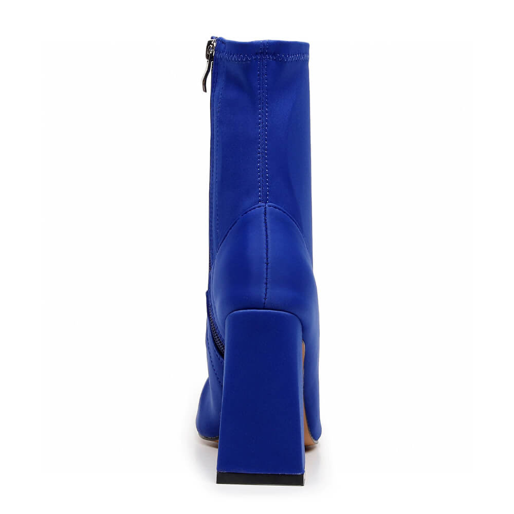 La Gogo Ankle Boot - Blue Lycra - Street Sole