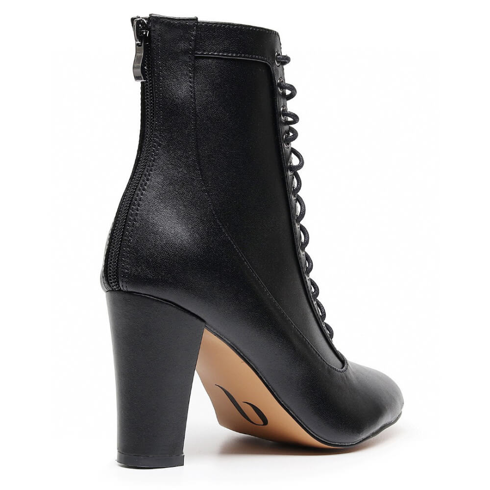 Ladijay Wide Fit - Black Vegan Leather - Street Sole