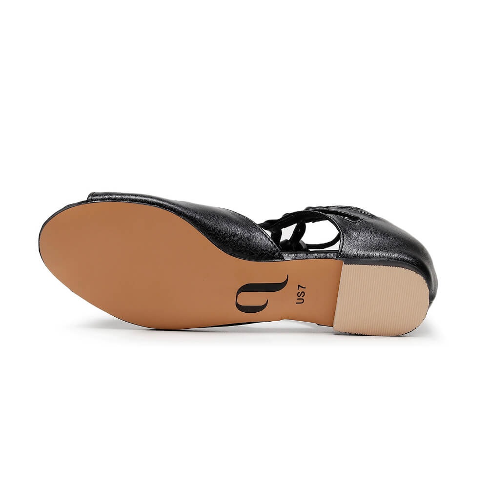 Legato - Black Vegan Leather - Street Sole