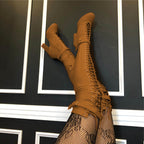 Leilani - Dark Tan Lycra - Street Sole