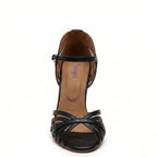 Livv - Black Vegan Leather - Suede Sole