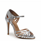 Livv - Matte Silver Vegan Leather - Suede Sole