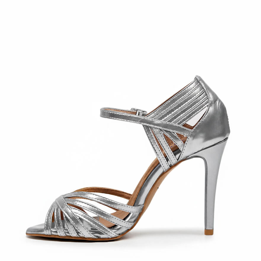 Livv - Cuir végan argent mat - Semelle Street