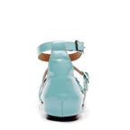 London - Pastel Blue Vegan Patent - Street Sole