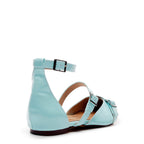 London - Pastel Blue Vegan Patent - Street Sole