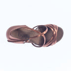 Loraina - Tan Satin - Suede Sole - Dance Floor Only