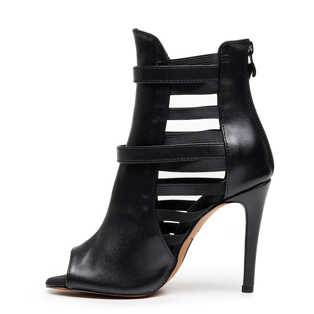 Lowen - Black Vegan Leather   - Street Sole