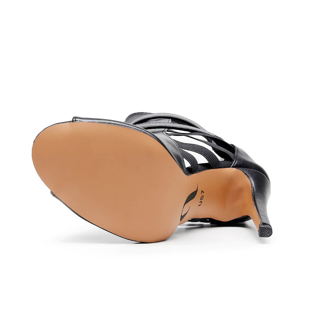 Lowen - Black Vegan Leather   - Street Sole