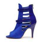 Lowen - Blue Suede Navy Patent - Street Sole