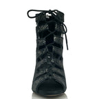 Luciana - Black Metallic Snake - Street Sole