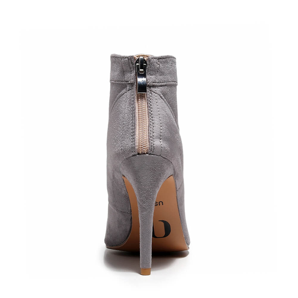 Madina - Grey Vegan Suede - Suede Sole