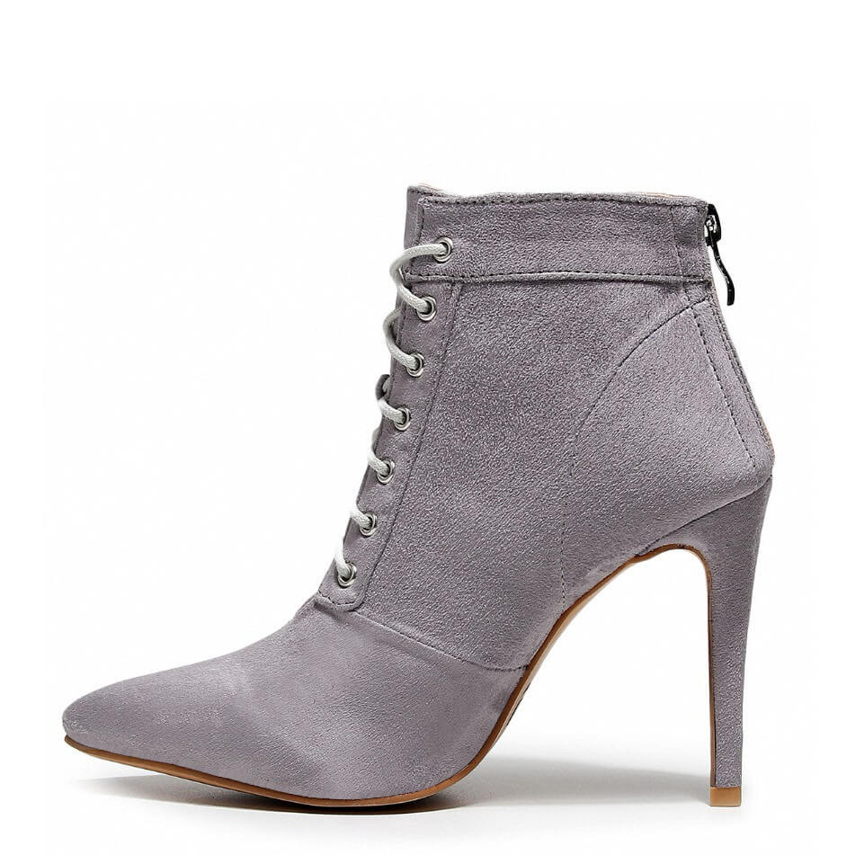 Madina - Grey Vegan Suede - Suede Sole