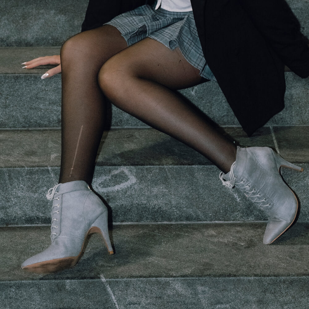 Madina - Grey Vegan Suede - Street Sole