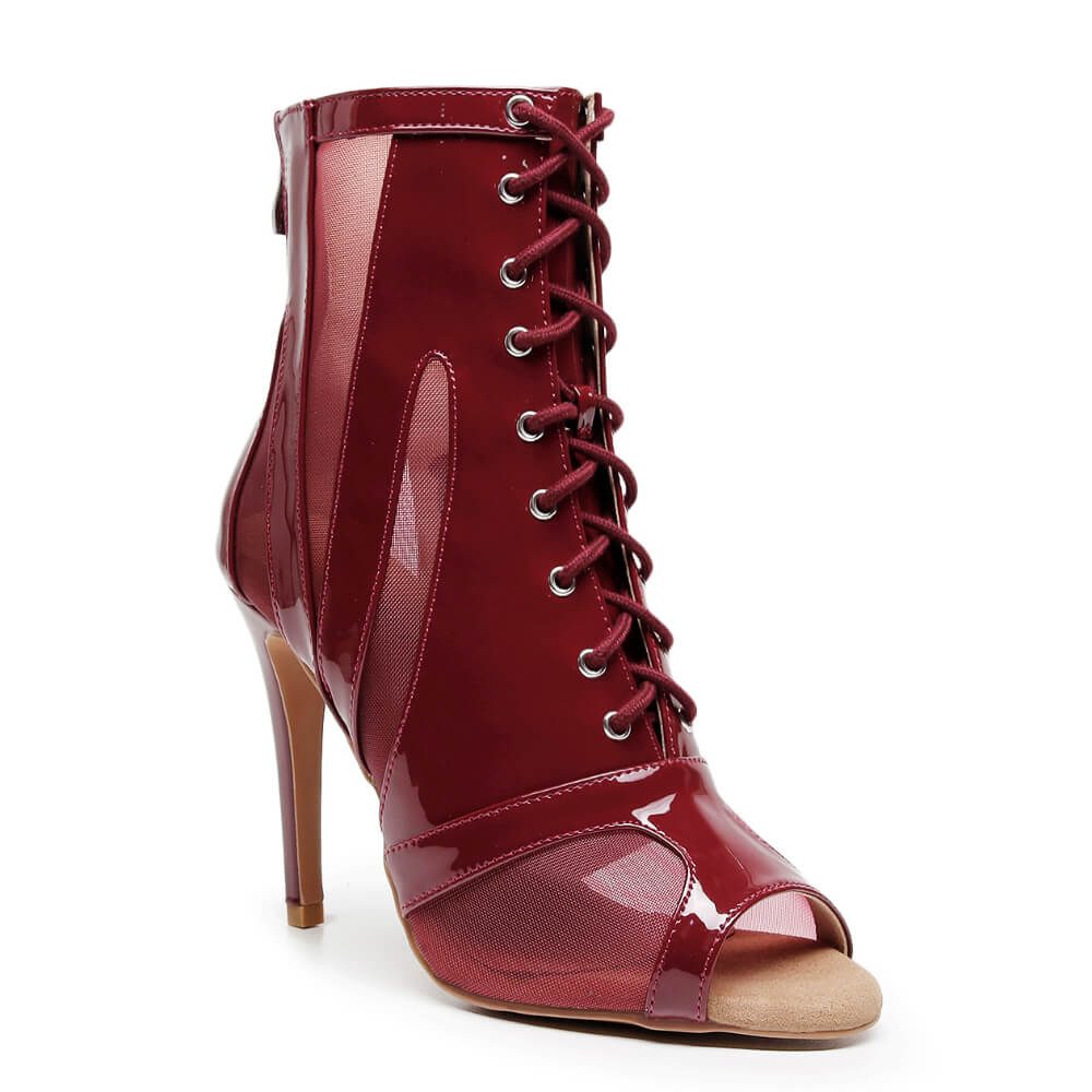 Marley - Burgundy Vegan Patent - Street Sole