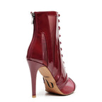 Marley - Burgundy Vegan Patent - Street Sole