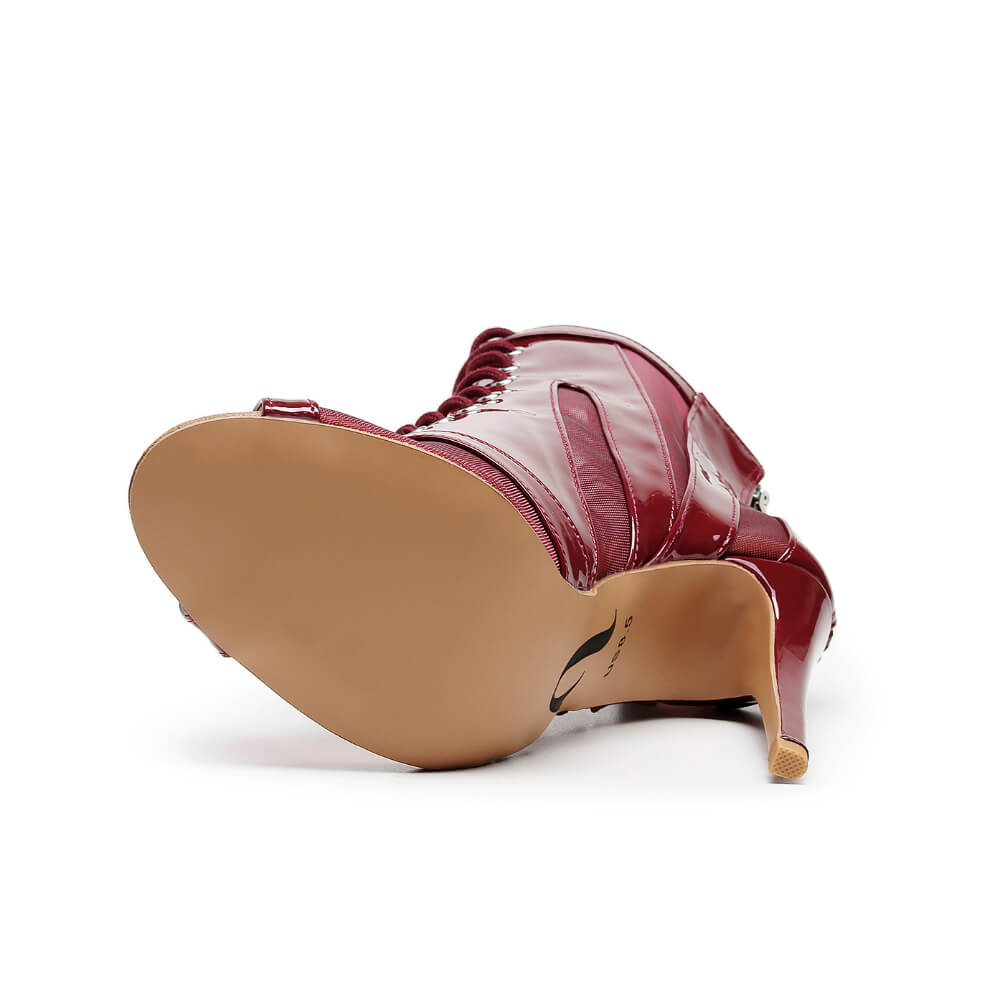 Marley - Burgundy Vegan Patent - Street Sole