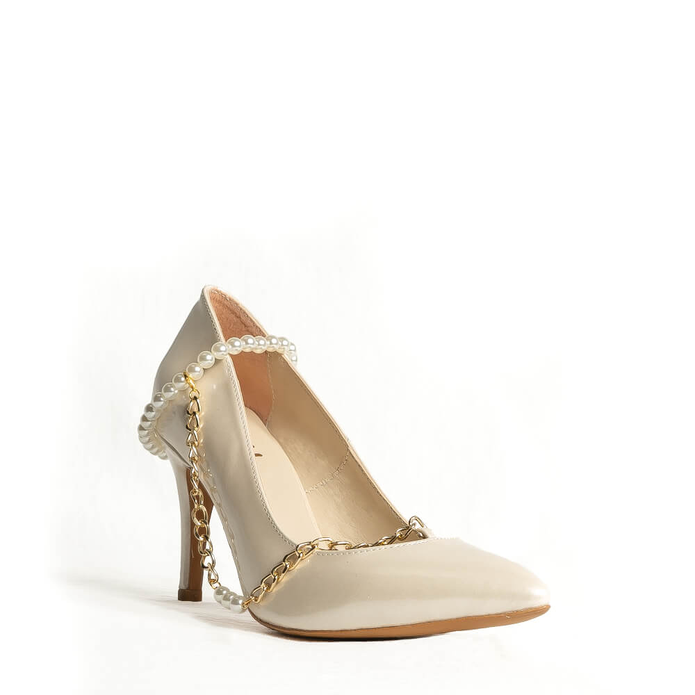 Mihrimah - Cuir végétalien ivoire - Semelle Street