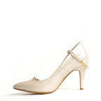 Mihrimah - Cuir végétalien ivoire - Semelle Street