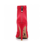 Mina - Red Lycra - Suede Sole