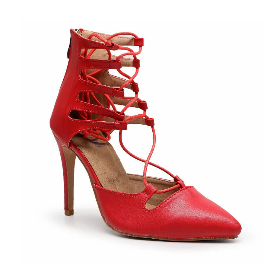 Namalia - Red Vegan Leather - Street Sole