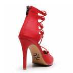 Namalia - Red Vegan Leather - Street Sole