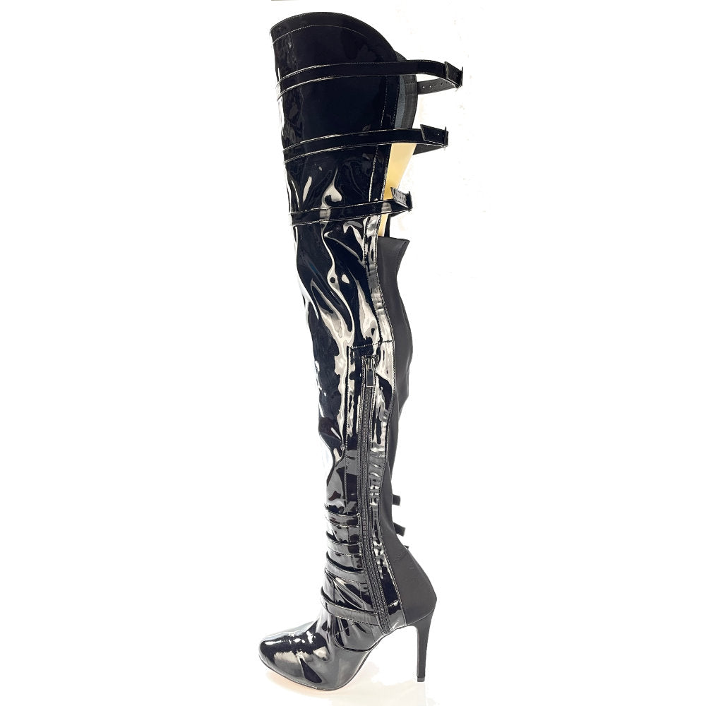 Thick Skin - Black Vegan Leather - Street Sole