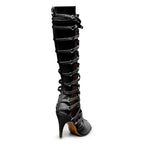 Nyra - Black Vegan Leather - Street Sole