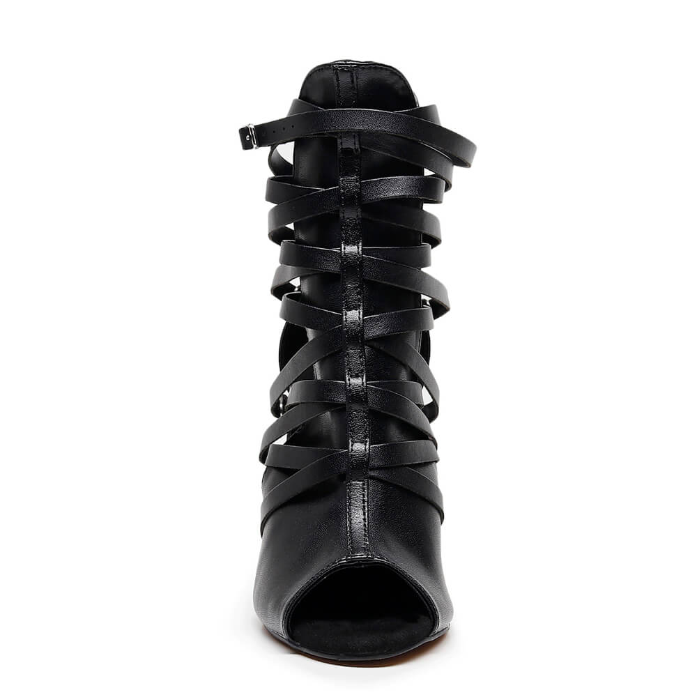 Nyx - Black Vegan Leather   - Street Sole