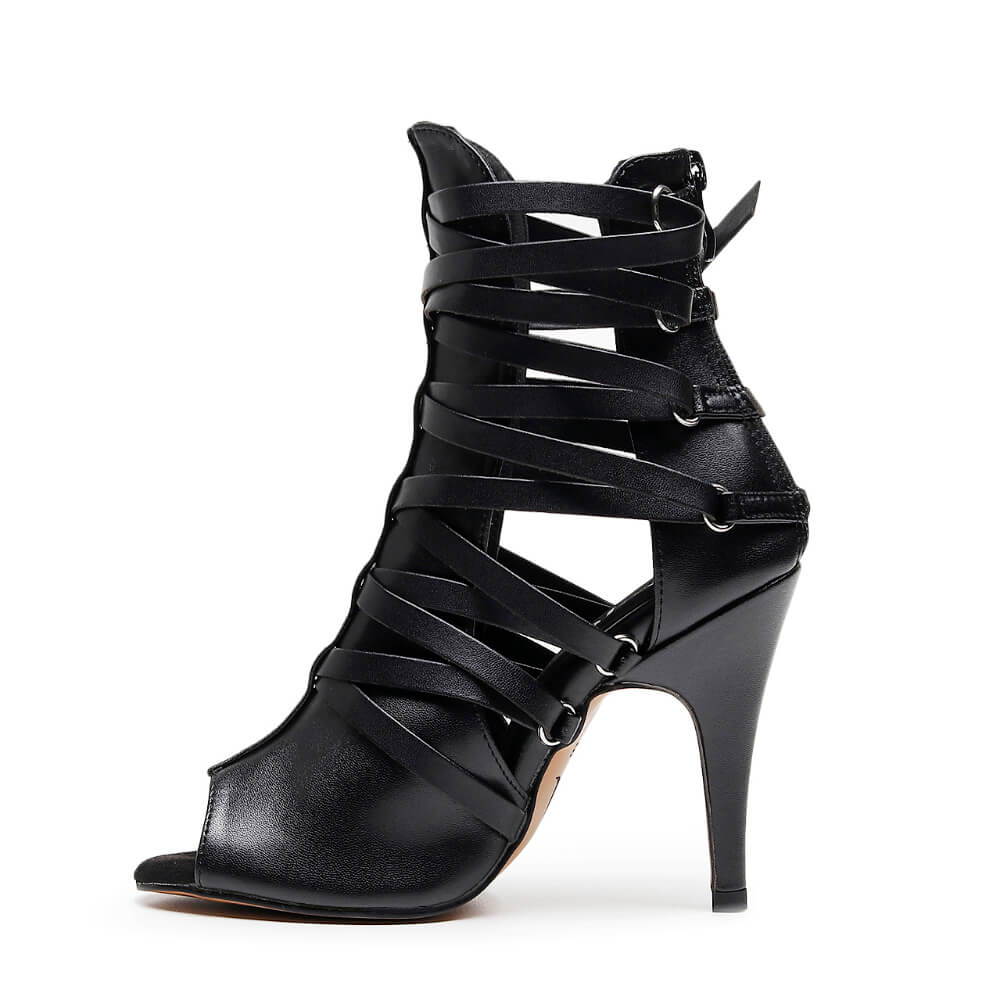 Nyx - Black Vegan Leather   - Street Sole