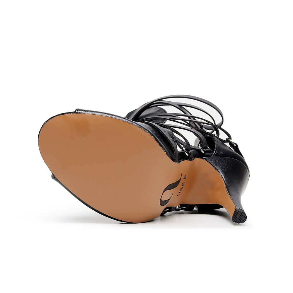 Nyx - Black Vegan Leather   - Street Sole