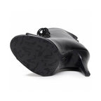 Oliviya - Cuir végan noir - Semelle en caoutchouc