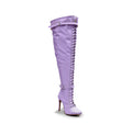 Omani Size Inclusive - Lavender Vegan Patent - Street Sole - Thigh Variant Five