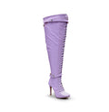 Omani Size Inclusive - Lavender Vegan Patent - Street Sole - Thigh Variant Six
