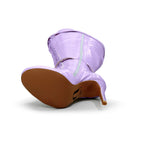 Omani Size Inclusive - Lavender Vegan Patent - Street Sole - Thigh Variant Six
