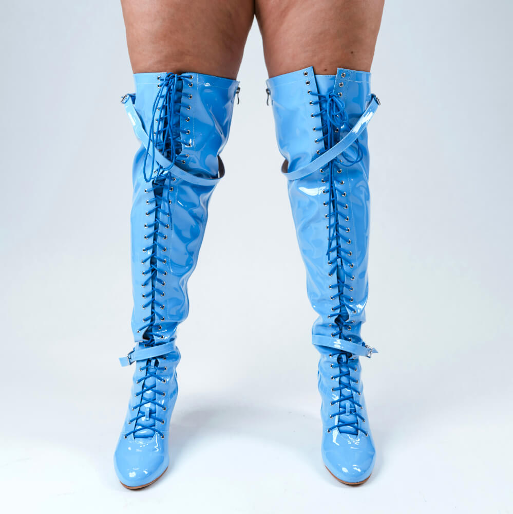 Omani Size Inclusive - Periwinkle - Street Sole - Thigh Variant Four