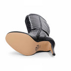 Omani Size Inclusive - Matte - Black Vegan Leather - Street Sole - Thigh Variant Zero